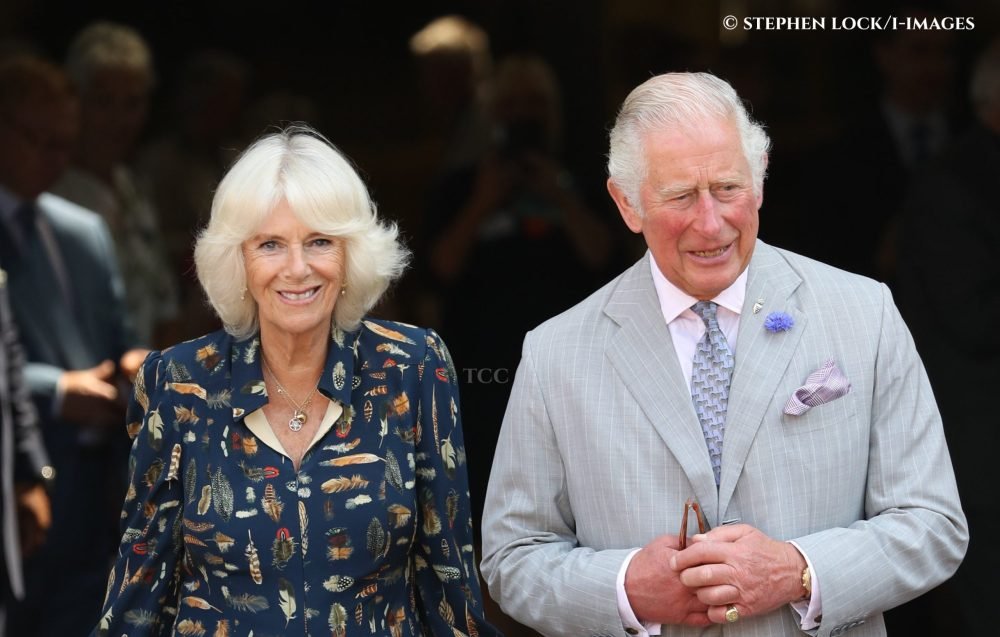 Image Licensed to i-Images Picture Agency. 19/07/2021. Exeter , United Kingdom. Prince Charles the Prince of Wales and Camilla, Duchess of Cornwall leaving  Exeter Cathedral, United Kingdom. Picture by Stephen Lock / i-Images