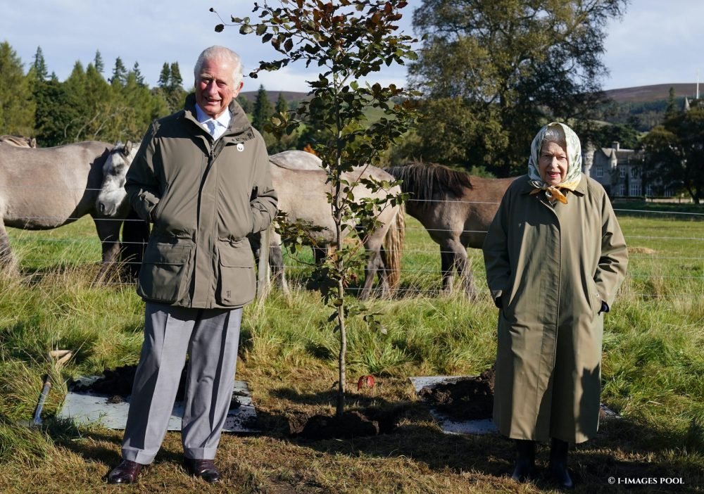 The Queen and Prince Charles planted the tree at Balmoral