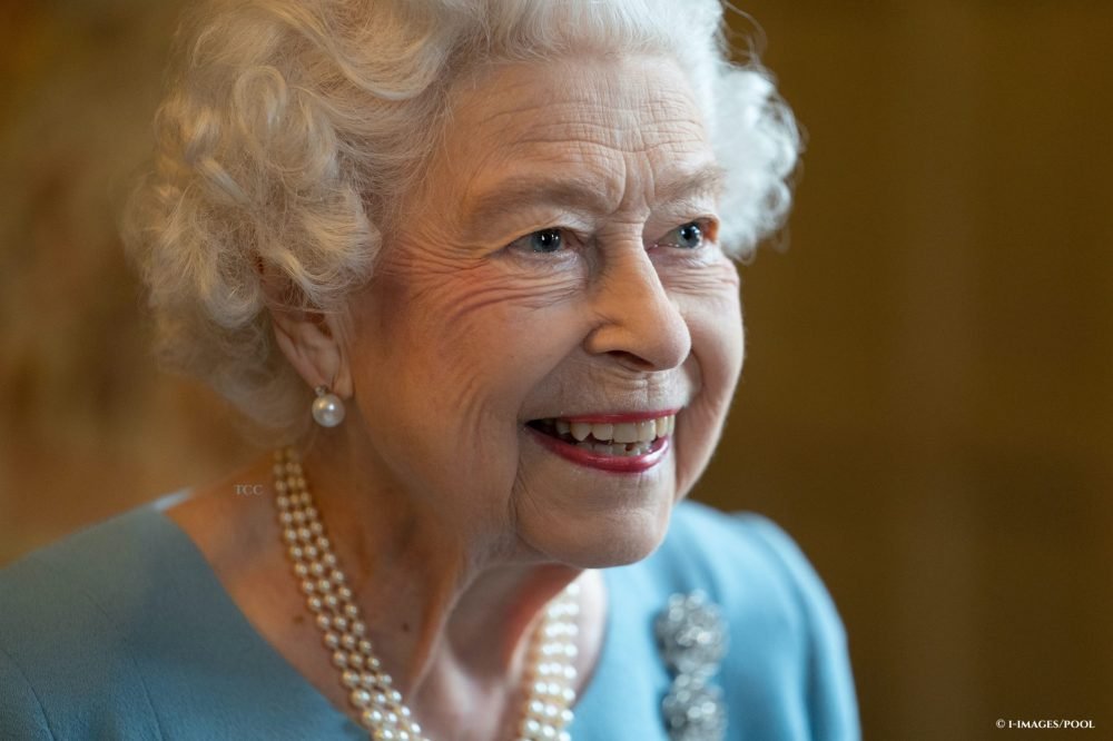 Image Licensed to i-Images Picture Agency. 05/02/2022. London, United Kingdom. Queen Elizabeth II at a reception at Sandringham House in Norfolk, United Kingdom, on the eve of Accession Day, when she will mark 70 years on the throne.  Picture by  i-Images / Pool