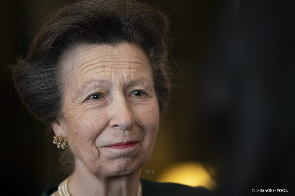 Image Licensed to i-Images Picture Agency. 17/02/2022. London, United Kingdom. Prince Charles and Princess Anne at a reception after presenting the Queen's Anniversary Prizes for higher and further education during a ceremony at St James's Palace in  London. Picture by  i-Images / Pool