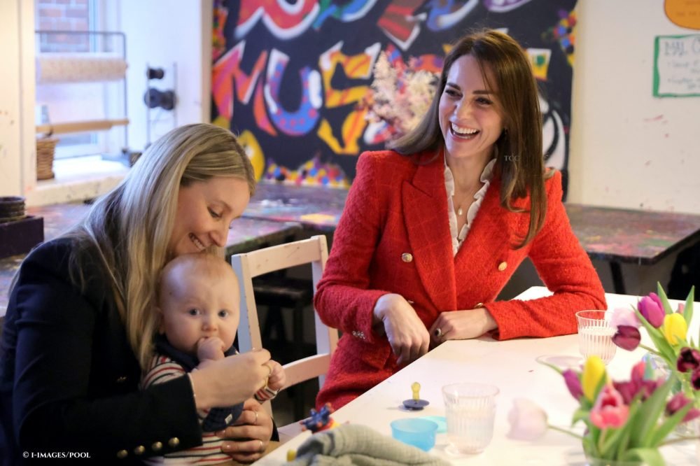 The Duchess of Cambridge during a visit to The Children's Museum in Copenhagen, on the first day of her two-day visit to Denmark; she was learning about the Danish approach to childhood