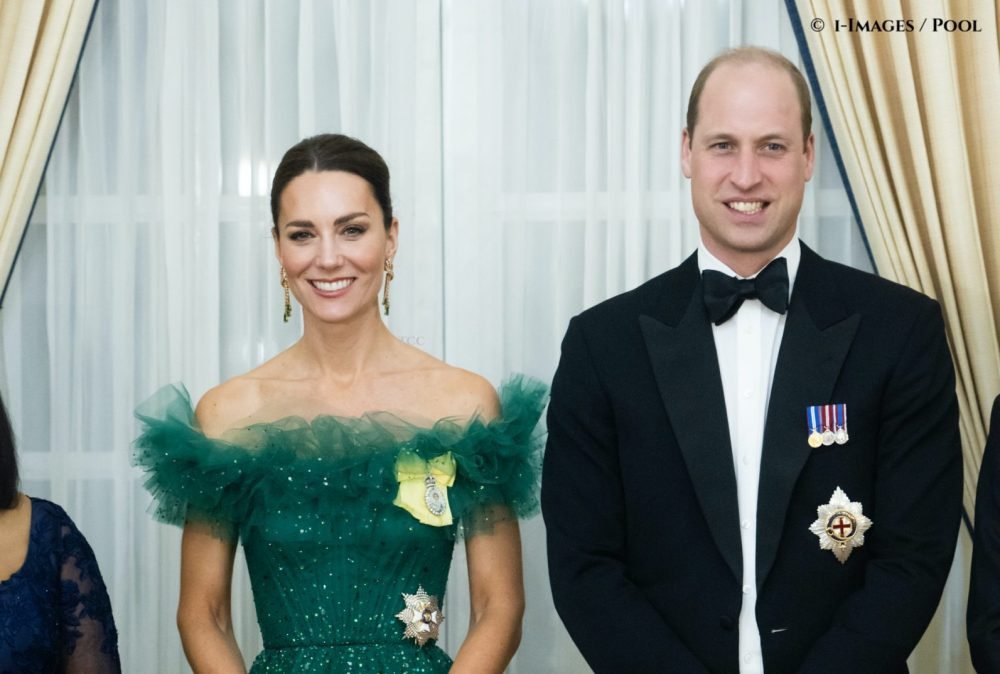 Prince William and Kate, The Duke and Duchess of Cambridge, at a dinner hosted by the Governor General of Jamaica on day five of their Royal Tour of the Caribbean.