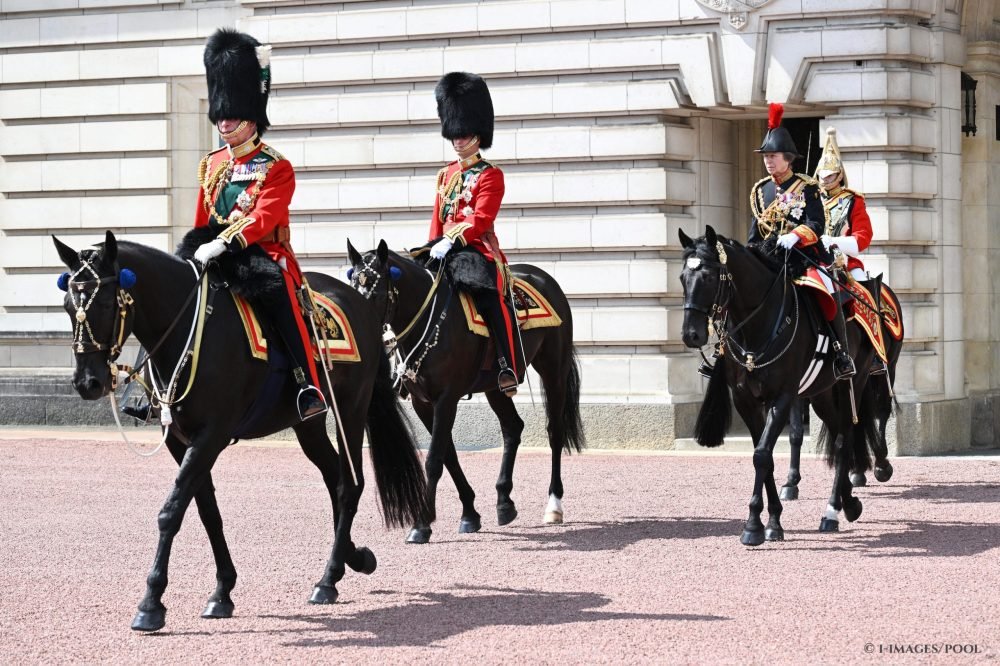 Image Licensed to i-Images Picture Agency. 02/06/2022. London, United Kingdom. Queen Elizabeth II and UK Royals at Trooping the Colour on day one of the Platinum Jubilee celebrations.  Picture by Pool / i-Images