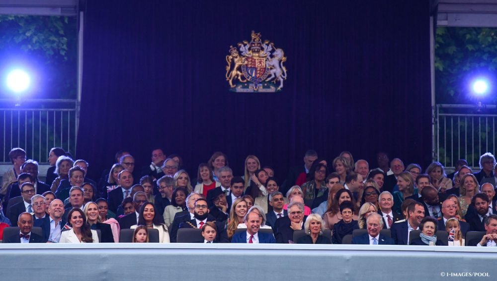 Members of the Royal Family watch the Platinum Jubilee Party in June 2022
