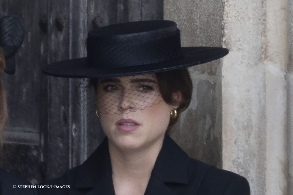 Image Licensed to i-Images Picture Agency. 19/09/2022. London, United Kingdom. Princess Eugenie and Princess Beatrice at the State Funeral of Queen Elizabeth II at Westminster Abbey in London.  Picture by Stephen Lock / i-Images