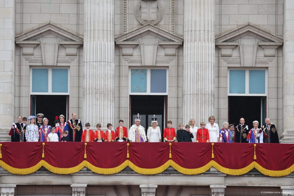 The Royal Family on the balcony at Buckingham Palace after the coronation