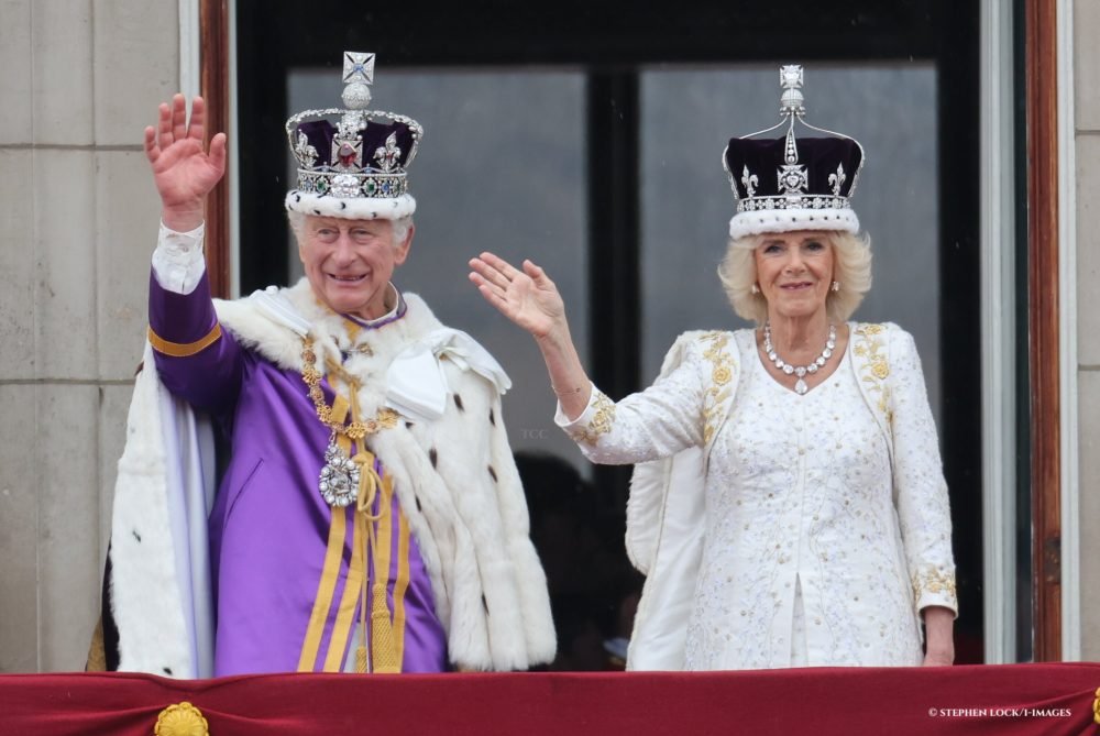 The Coronation of King Charles III - Charles and Camilla wave from the balcony at Buckingham Palace