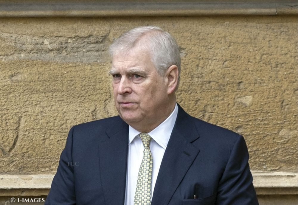 Prince Andrew at the Easter Sunday church service at St.Georges Chapel, Windsor Castle