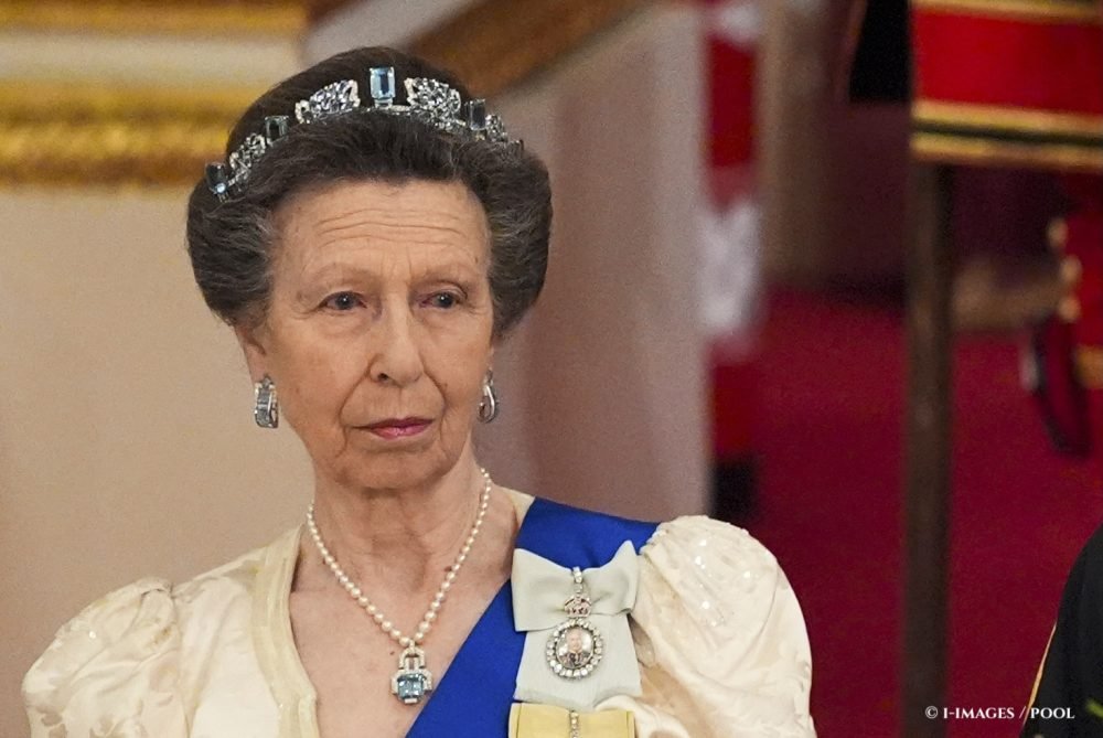 Image Licensed to i-Images Picture Agency. 03/12/2024. London, United Kingdom. King Charles III and Queen Camilla with The Amir of Qatar and Sheikha Jawaher at a State Banquet at Buckingham Palace in London, on the first day of their State Visit to the UK.  Picture by i-Images / Pool