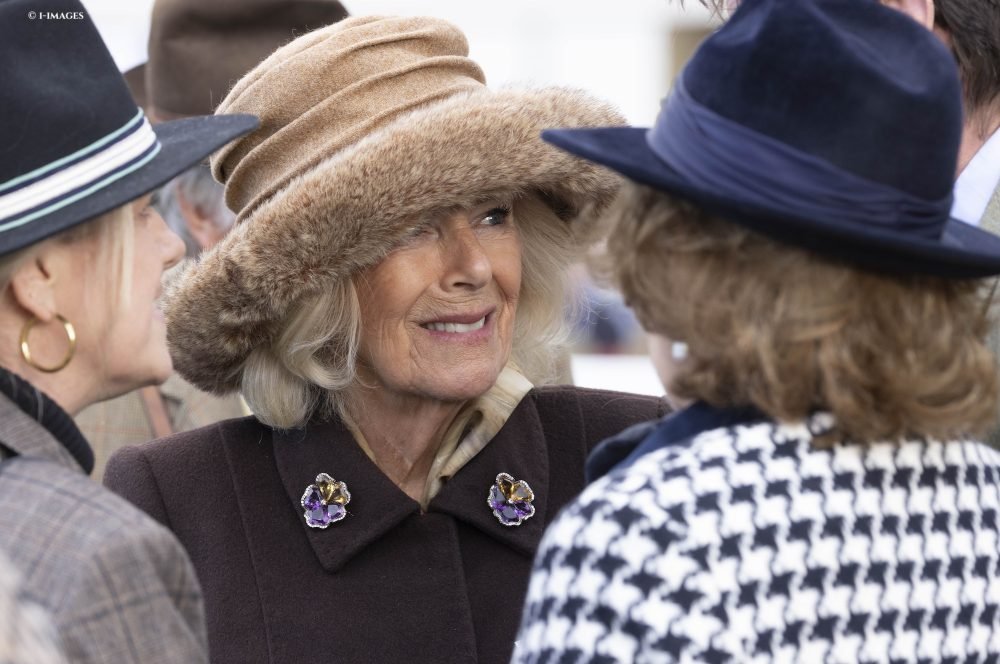 Cheltenham Festival-Day Two Image Licensed to i-Images Picture Agency. 12/03/2025. Cheltenham , United Kingdom. Queen Camilla on day two of the Cheltenham Festival, United Kingdom. Picture by  i-Images