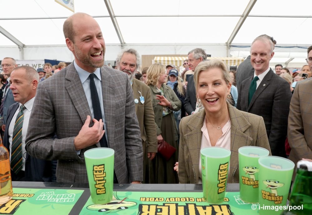 Image Licensed to i-Images Picture Agency. 06/06/2025. Wadebridge, United Kingdom. Prince William and Sophie, Duchess of Edinburgh, during a visit at the  Royal Cornwall Show in Wadebridge, Cornwall, United Kingdom. Picture by  i-Images / Pool