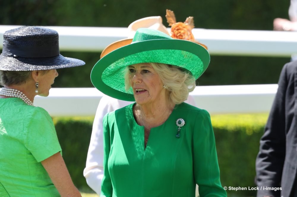 Queen Camilla debuted the Cambridge emerald brooch at Royal Ascot in 2025