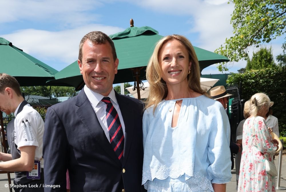 Image Licensed to i-Images Picture Agency. 09/07/2025. London, United Kingdom. Peter Phillips and  Harriet Sperling  arriving on day ten of the Wimbledon Tennis Championships in London.  Picture by Stephen Lock / i-Images