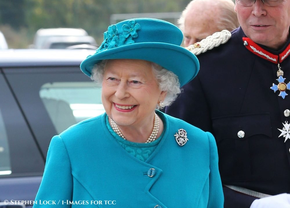 Image licensed to i-Images Picture Agency. 30/10/2014. Wolverhampton, United Kingdom. The Queen arriving to open the new Jaguar Land Rover Engine Manufacturing Centre in Wolverhampton, United Kingdom.  Picture by Stephen Lock / i-Images