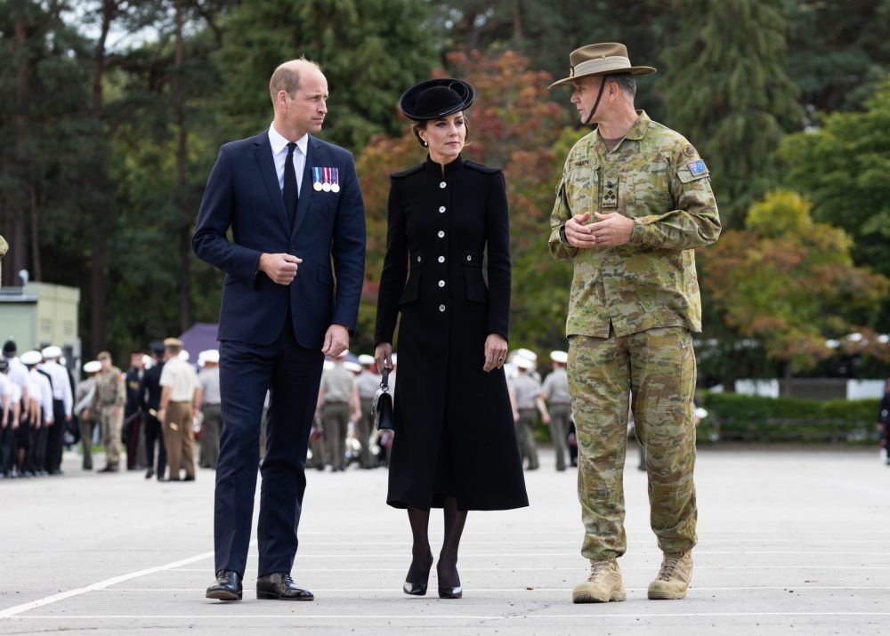 William and Catherine thanked soldiers for their role in the Queen's funeral. (MOD).