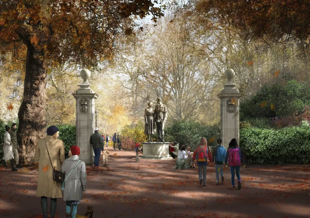 Statues of Elizabeth II and Prince Philip will be a key attraction of the new memorial.