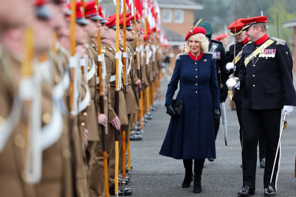 Camilla conducted her first engagement as Colonel in Chief of the Royal Lancers. (Royal Family).