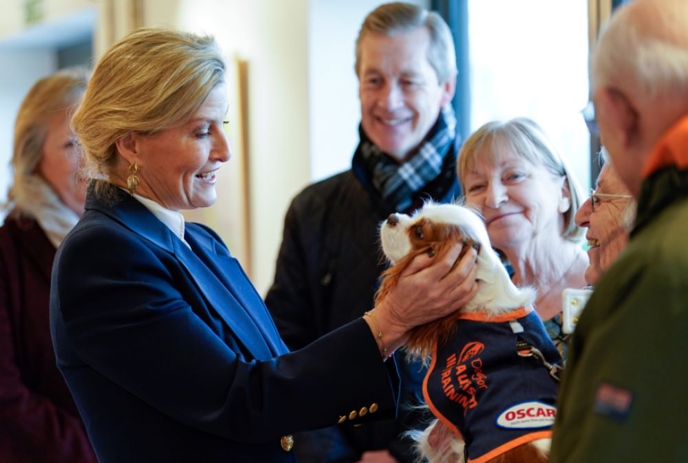 The Duchess of Edinburgh met a number of dogs who are training to support those with autism. (Royal Family)