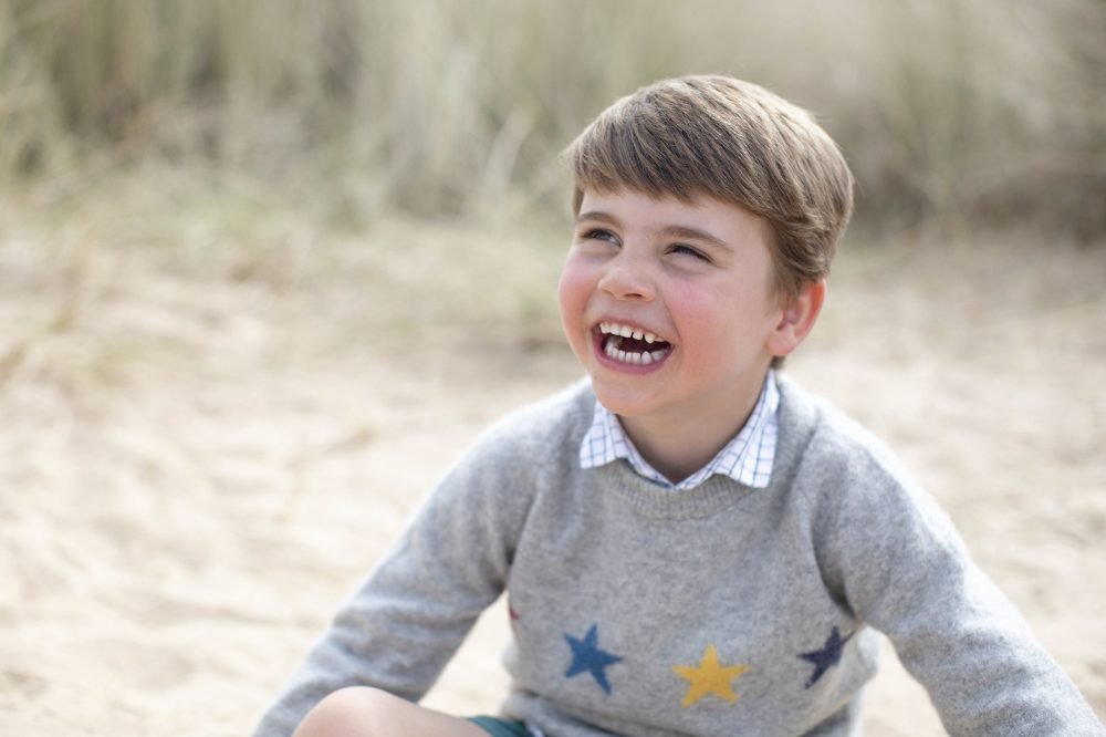 A handout picture released by Kensington Palace on April 22, 2022 shows Britain's Prince Louis of Cambridge posing for a photograph, taken by his mother, Britain's Catherine, Duchess of Cambridge, in Norfolk, eastern England in April, 2022, released to mark the fourth birthday of Prince Louis. Photo by The Duchess of Cambridge