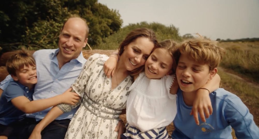 The video of Kate was filmed in Norfolk with her children and husband (video still)