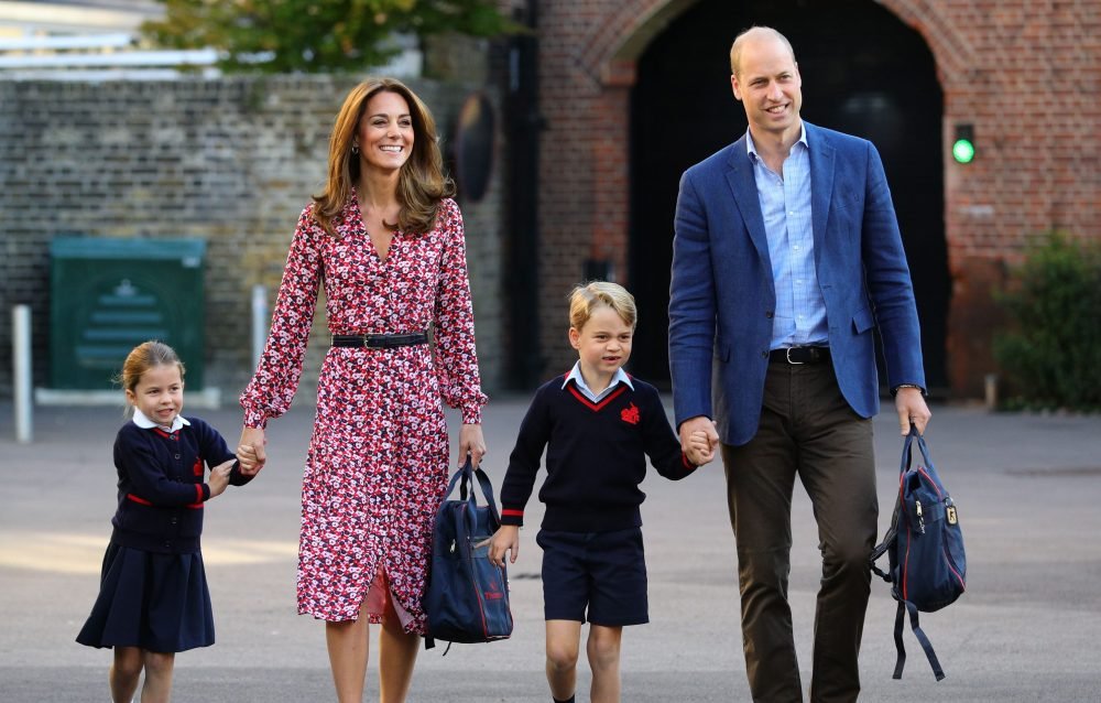 The Cambridge family arrives for Charlotte's first day of school at Thomas's Battersea. Picture by Aaron Chown/WPA-Pool/James Whatling