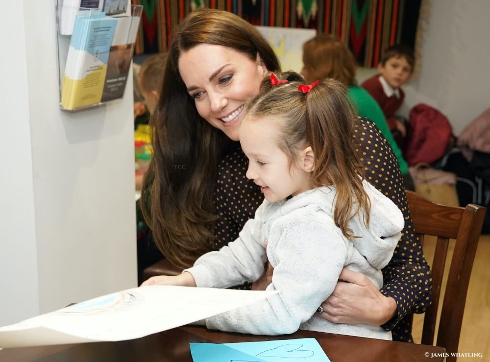 The Princess of Wales visits the Reading Ukrainian Community Centre to meet displaced Ukrainian families and hear about the support the Centre is providing to those arriving in the UK as a result of the conflict in Ukraine (Paul Edwards/WPA-Pool)