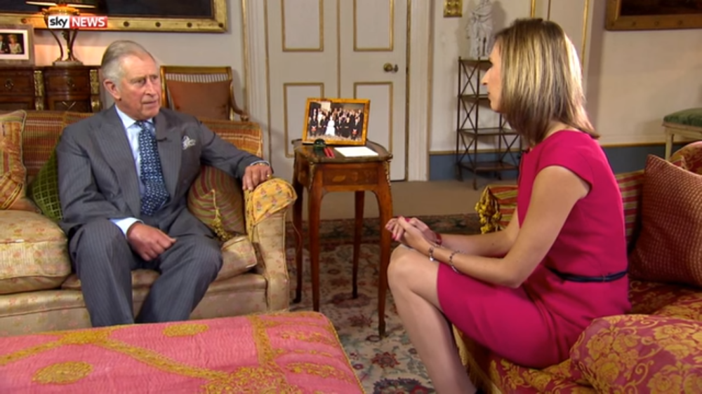 Charles speaks to Sky's Rhiannon (still via SKy video)