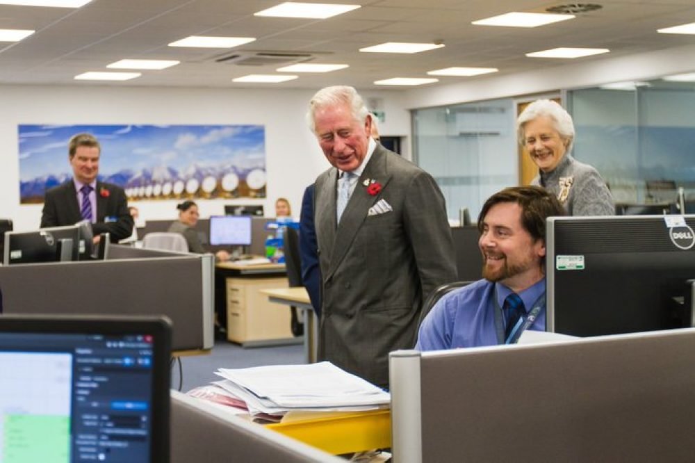 Prince of Wales meets staff at ETL Systems (Photo courtesy of ETL Systems)