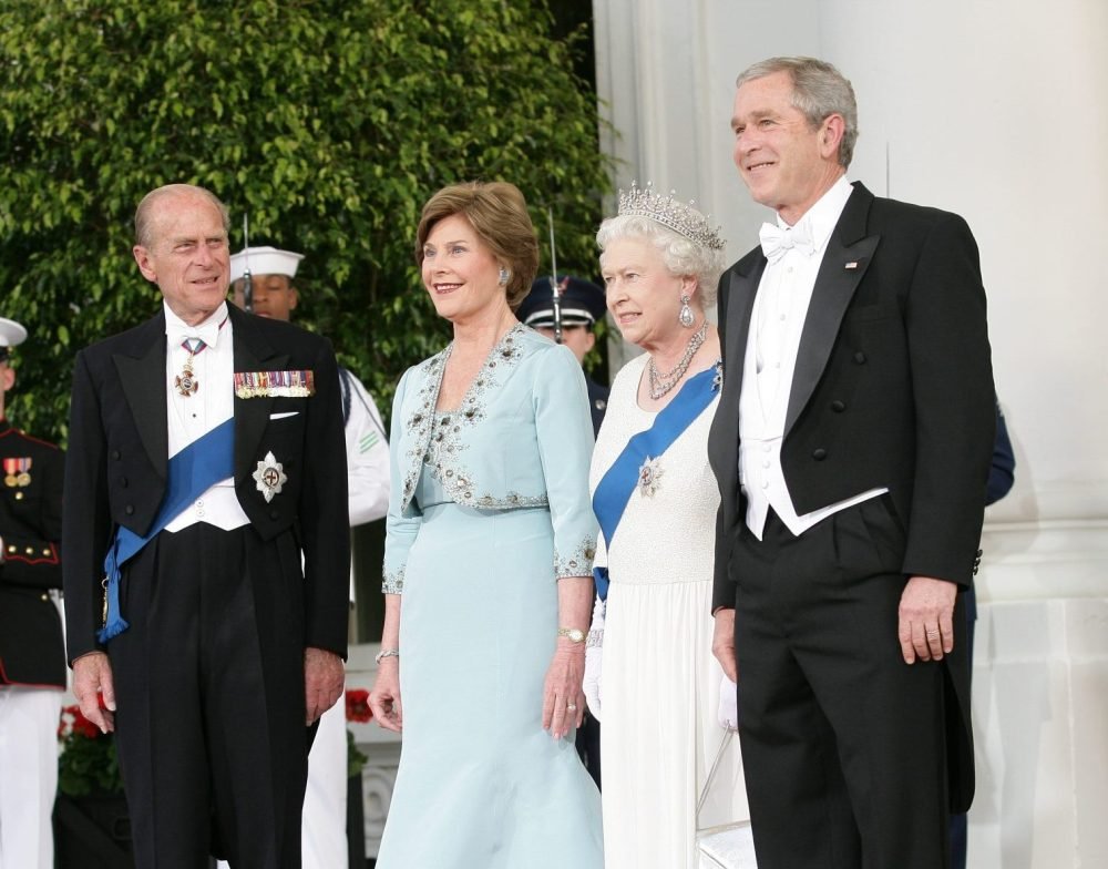 Arrival North Portico.  Reception Line.  Dinner and Toast for Her Majesty Queen Elizabeth II