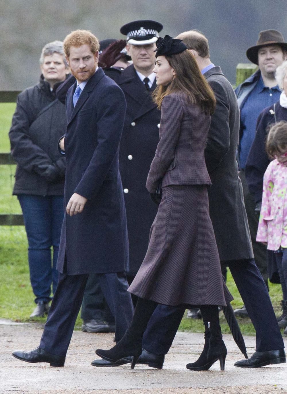 The Duke and Duchess of Cambridge and Prince Harry joined The Queen at church today. I-images