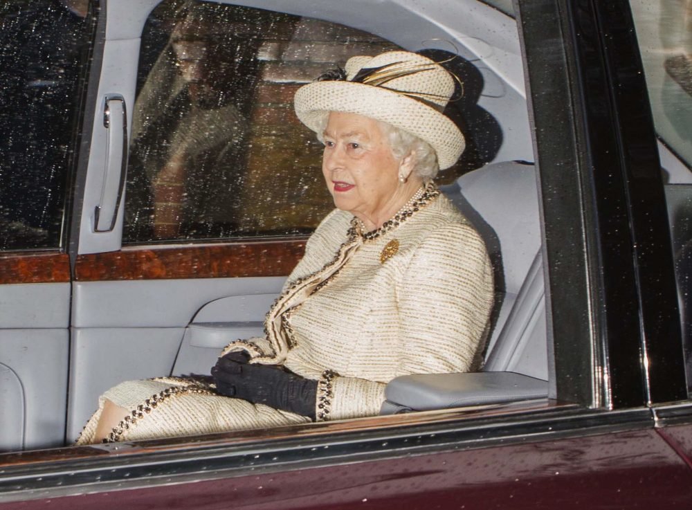 The Queen attended church with her family today. I-images