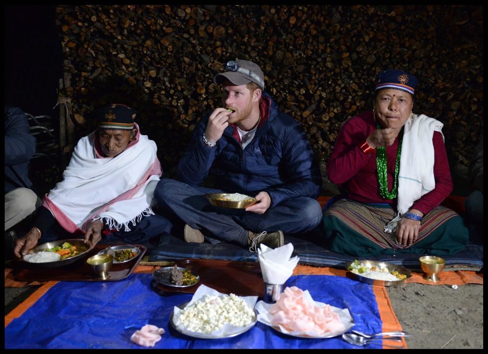 Prince Harry stayed with a local family. I-images