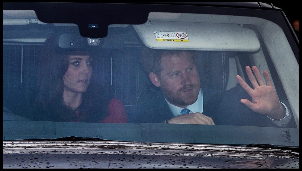 Catherine and Harry arrived together at Buckingham Palace earlier today. I-images.