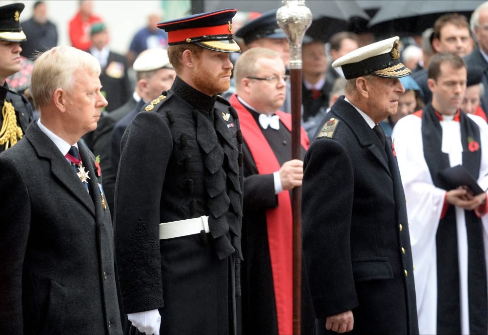 Harry and Philip at Westminster Abbey's Field of Remembrance today. I-images