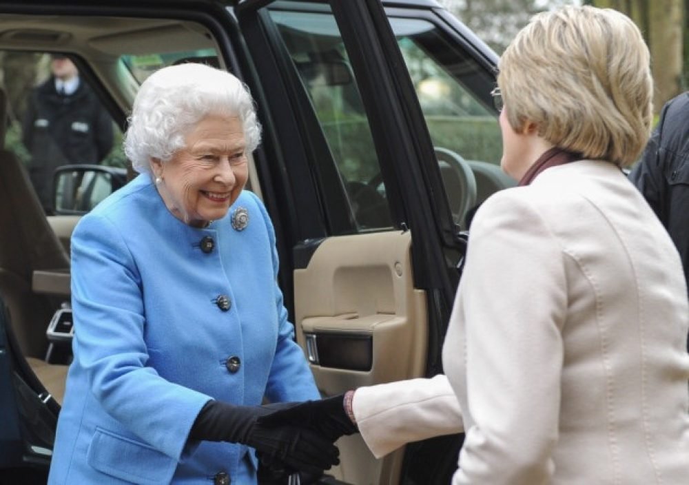 The Queen greets Yvonne Brown at the WI meeting in Sandringham in 2016. Matt Upsher /Norfolk