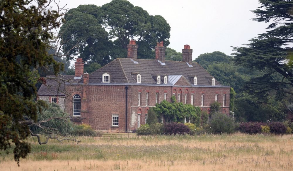 red brick Georgian house is Anmer Hall, William and Kate's Norfolk home