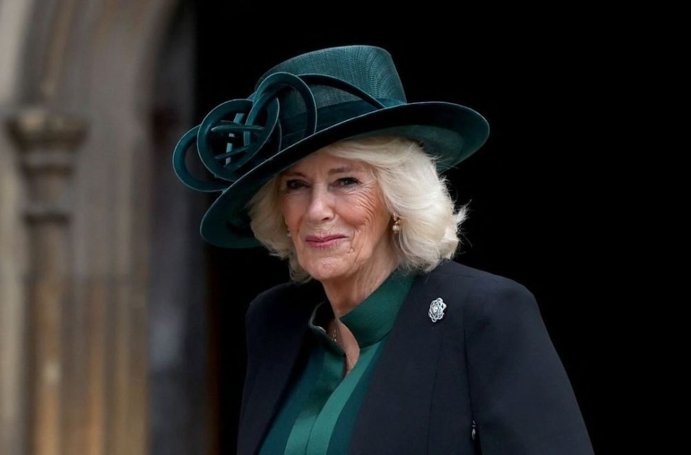 For the 2024 Easter Sunday Service, Camilla wore a special brooch. (Royal Family/Instagram).