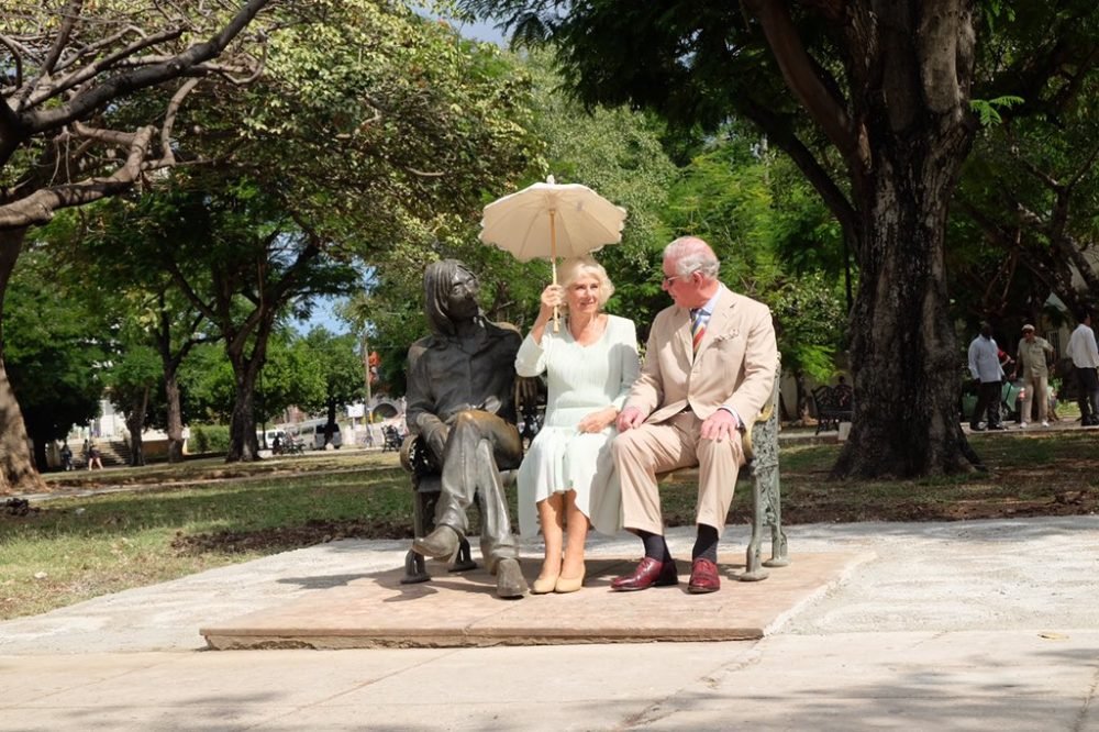 Charles and Camilla with John Lennon. (Photo courtesy of Clarence House)