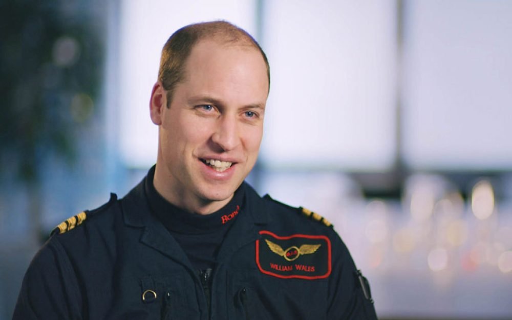 Prince William in his air ambulance uniform. (ITV still, Queen at 90)