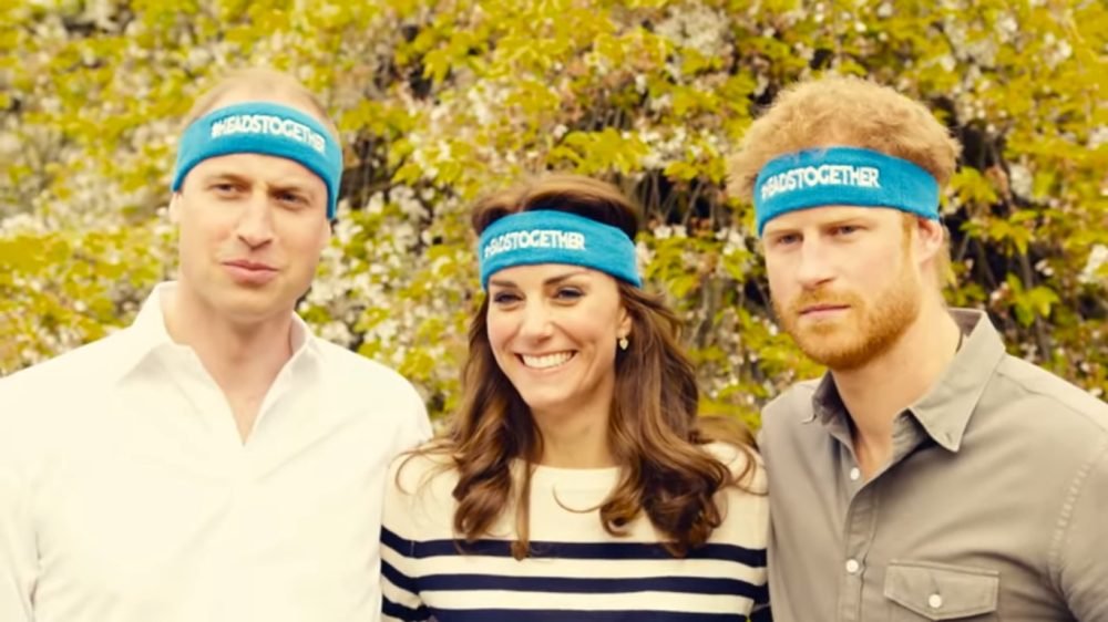 William, Kate and Harry try to keep straight faces for their new campaign video. Heads Together