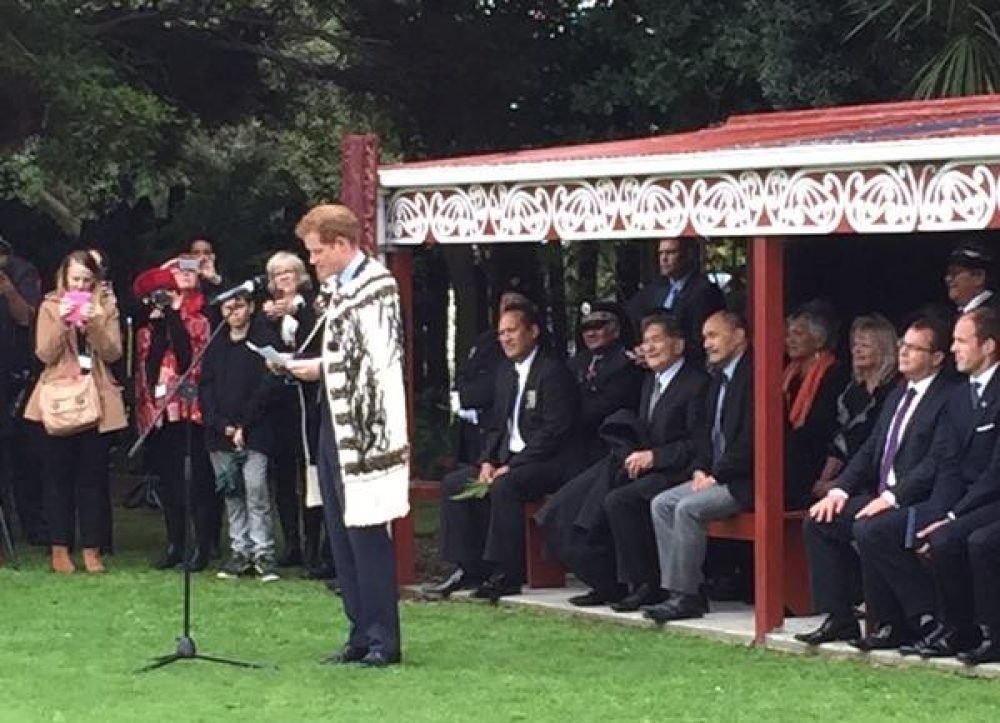 Harry gives his speech