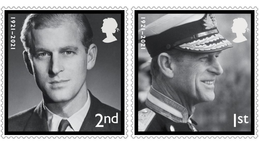 The first stamp features a portrait of Prince Philip as a young man, taken by the photographer Baron, while the second shows him at (Royal Mail).