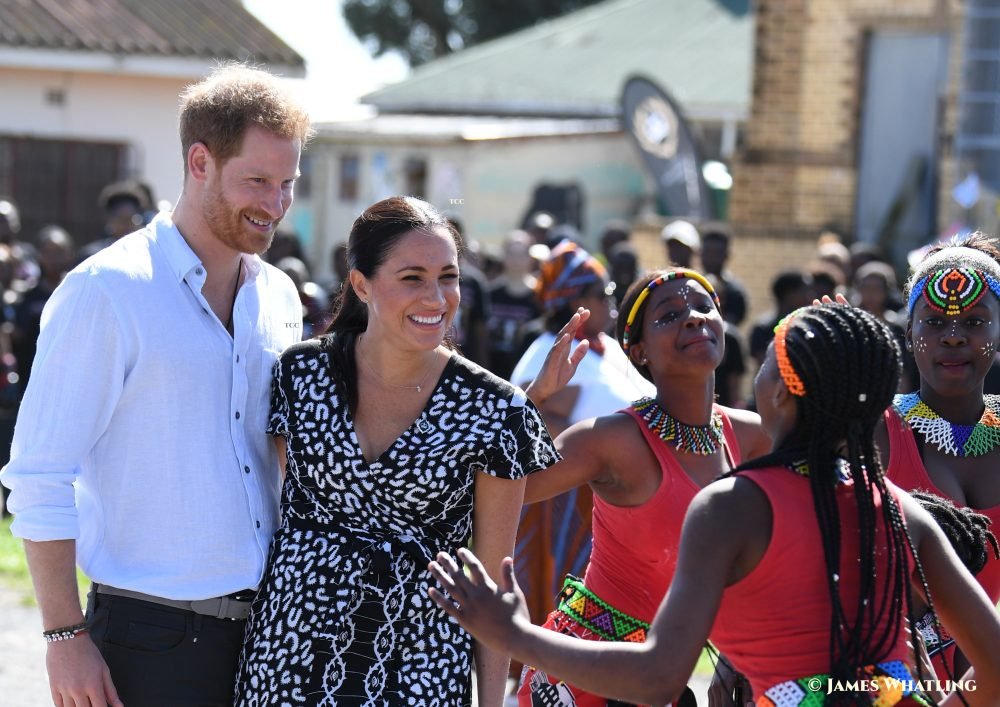 Prince Harry, Duke of Sussex,  and Meghan Markle, Duchess of Sussex, visit Nyanga Township on the first day of their 10 day tour of Africa in Cape Town, South Africa, on the 23rd September 2019.

Picture by James Whatling