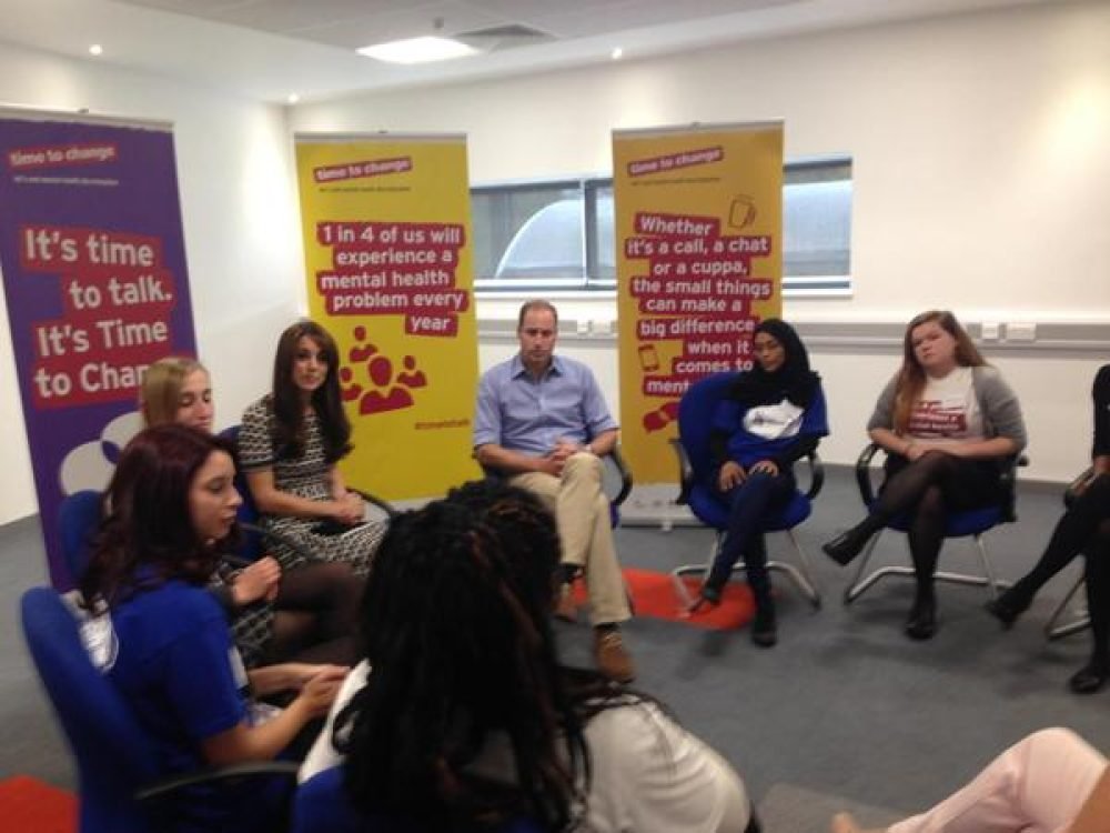 The Royal couple chat with youngsters